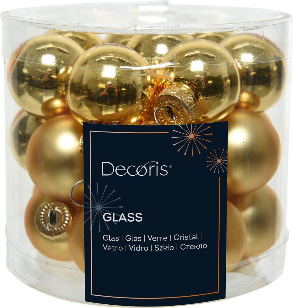 Christbaumkugeln gold Satz mit 24 Stück. 2,5 cm Produktbild 