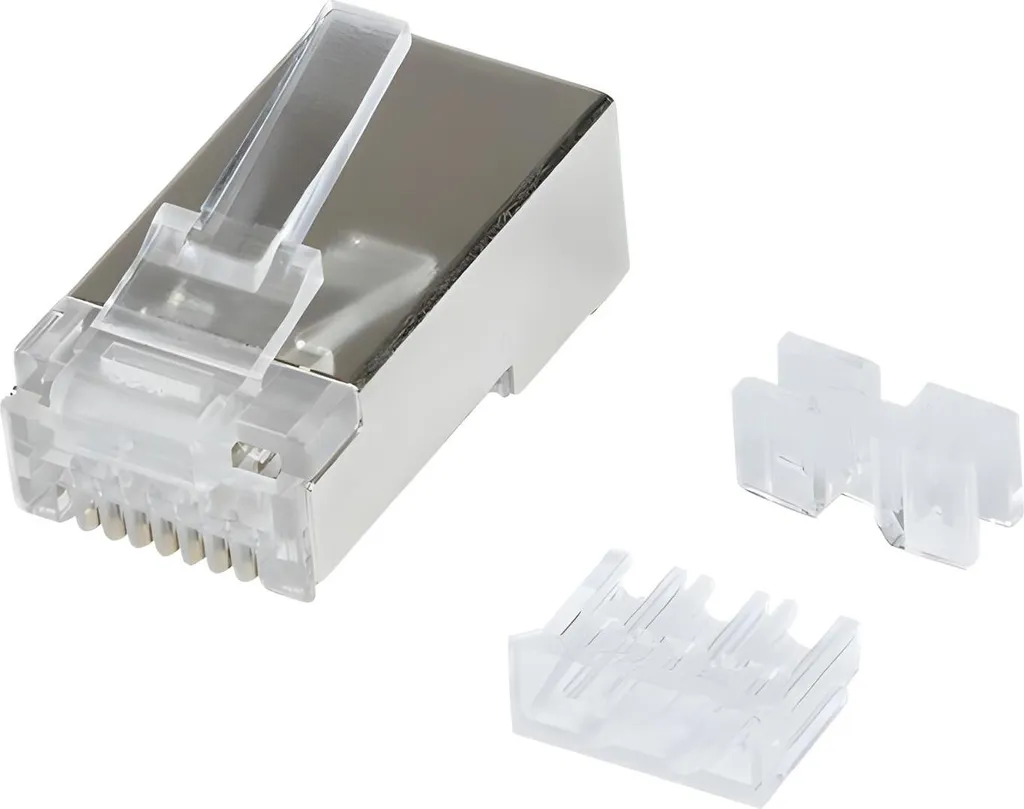 Connettore LogiLink MP0070 Cat.6A RJ45 Schermato 10G con Guida