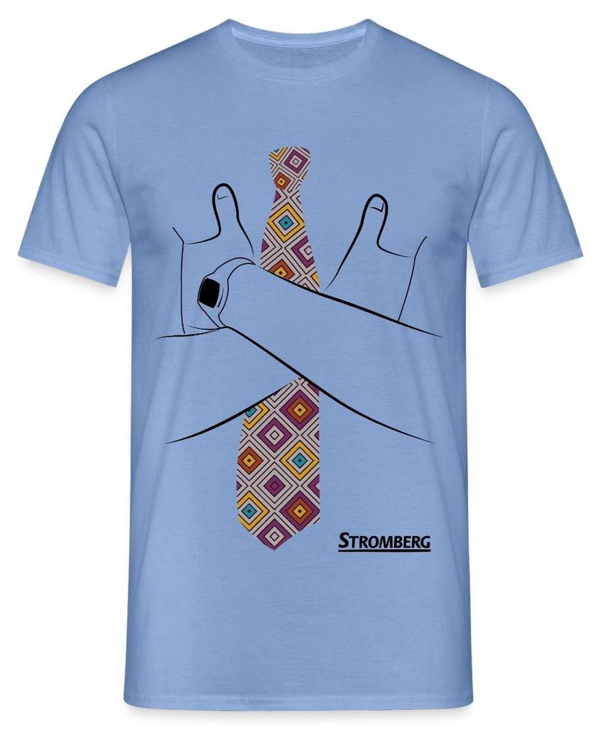 Spreadshirt Stromberg - Berthold „Ernie“ Heisterkamp Kostüm Karneval Männer T-Shirt, XL, Carolina Blue
