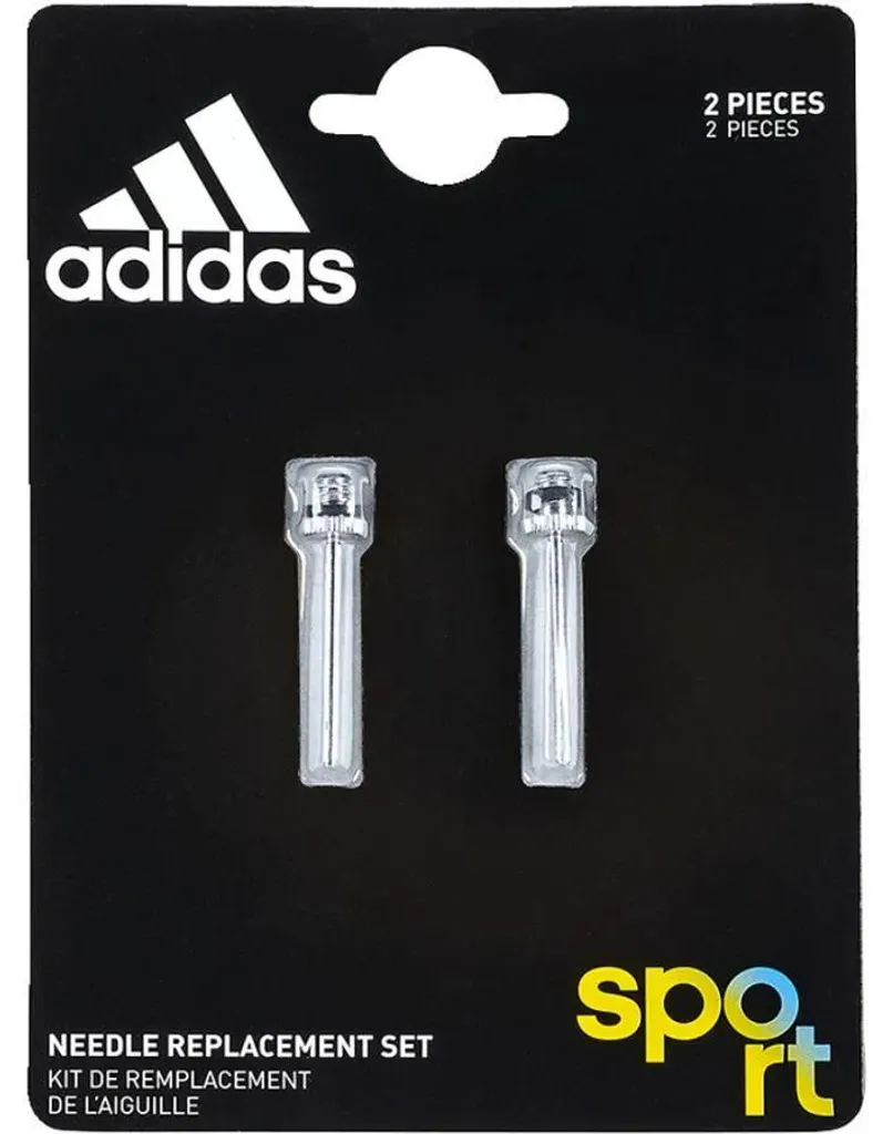 Aiguille de gonflage Adidas Argent : lot de 2 pour éviter les valves cassées