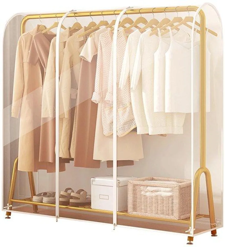 Housse de protection imperméable en PEVA pour portant de penderie