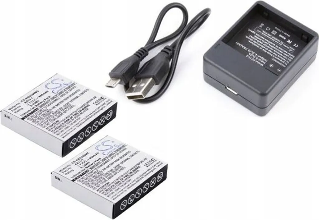 Pack Énergie Xiaomi YI : 2 Batteries AZ13-1 et Chargeur Double USB