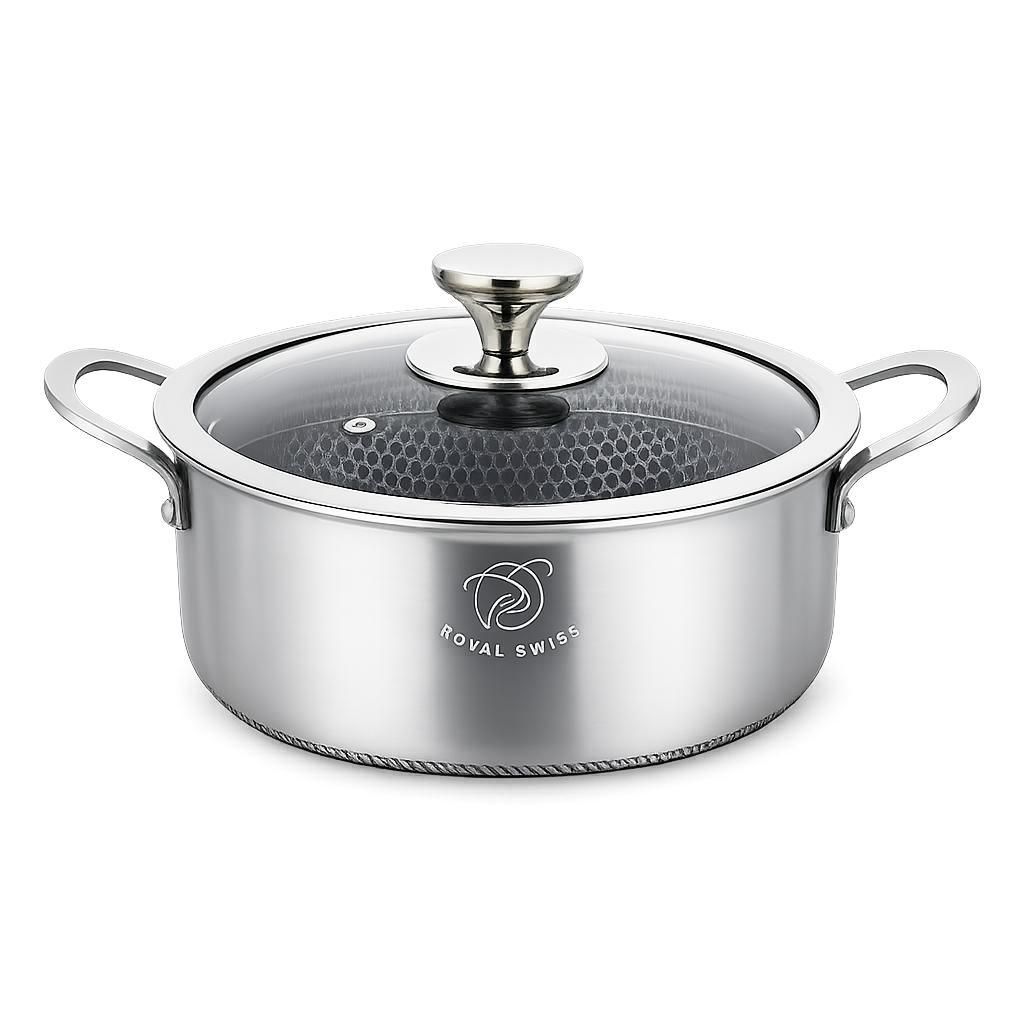 Royal Swiss® Nerezový pánev s poklicí, 24 cm – Nerezová Obrázek produktu 