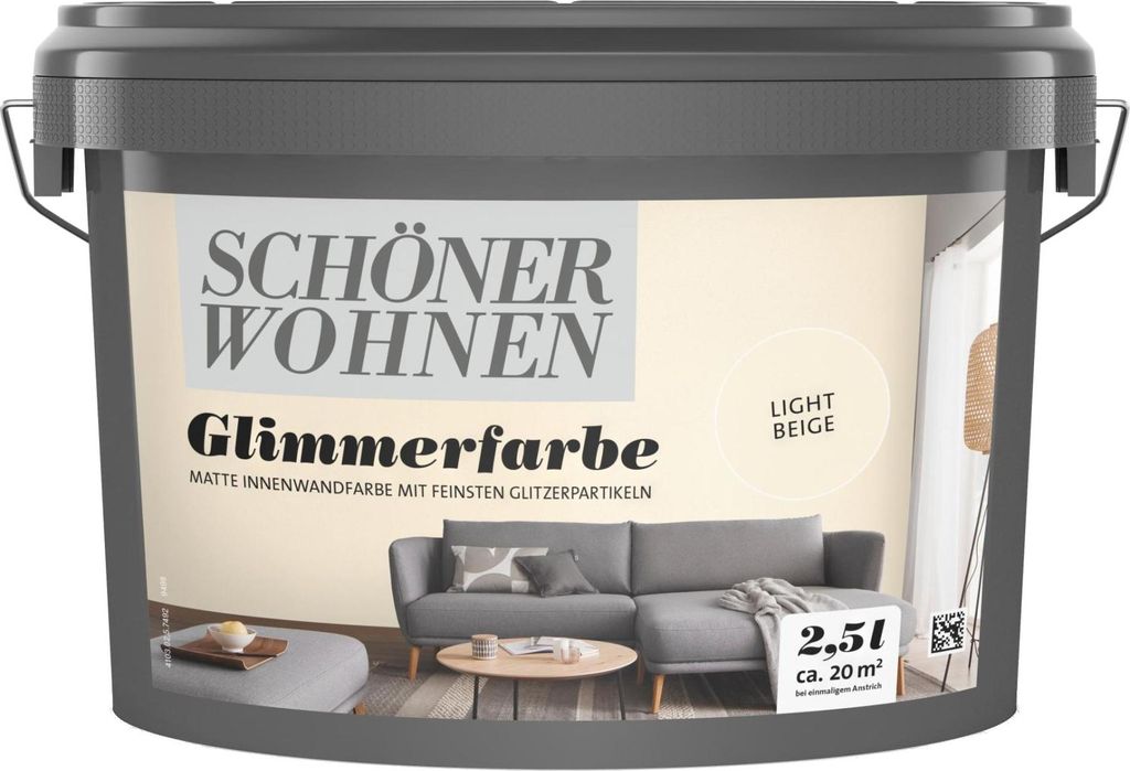 Schöner Wohnen Glimmerfarbe Light Beige 2,5 Liter Produktbild 