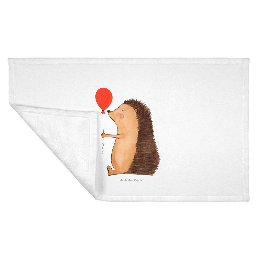 Mr. & Mrs. Panda Flauschtuch Igel Luftballon - Weiß - Geschenk, Happy Birthday, Geburtstagskind, Handtuch 50x100, gesichtstuch, Glückwunsch, Gebu...