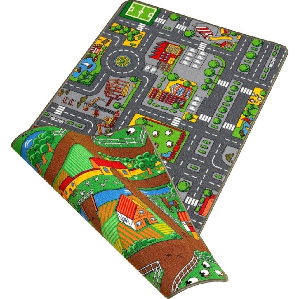 Meubinex Wende-Spielteppich, Spiel Teppich, Straßenteppich, Immagine del prodotto 