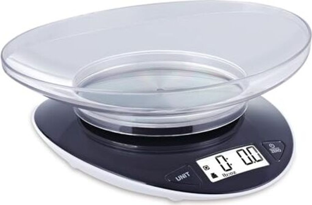 Sensun Digital Kitchen Scales Elektronische abnehmbare Schüssel, 5 kg/11 lb präzise up 1 g, große LCD -Display -Tare -Funktion, schwarz