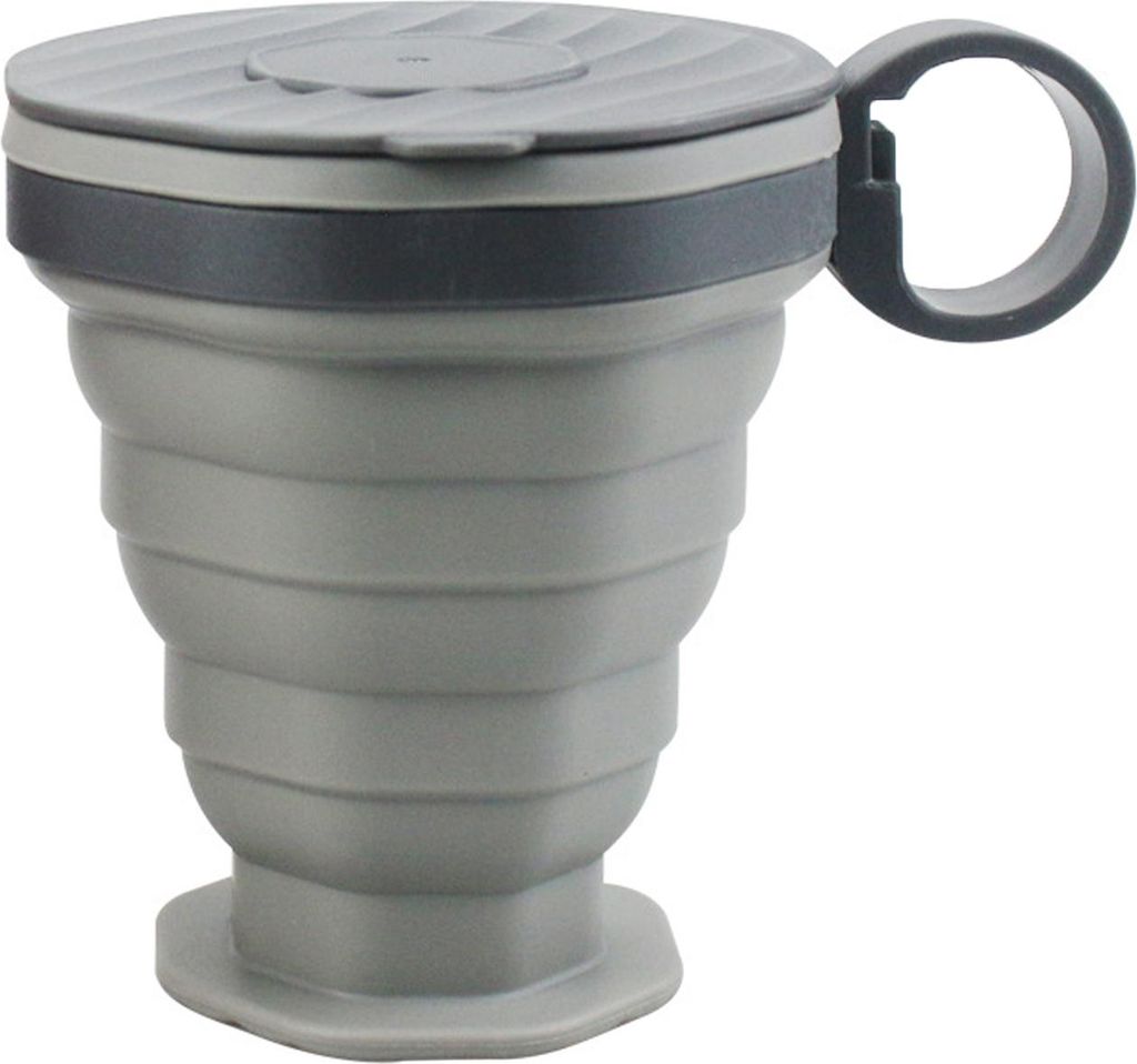 Faltbarer Reisebecher, tragbarer Kaffeebecher aus Silikon für heiße und kalte Getränke, wiederverwendbarer Kaffeebecher im Taschenformat zum Mit...