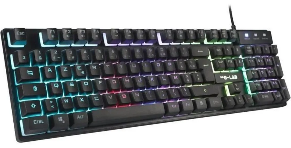 Clavier Gamer Membrane RGB THE G-LAB Keyz-Caesium/FR 19 Touches Anti-Ghosting