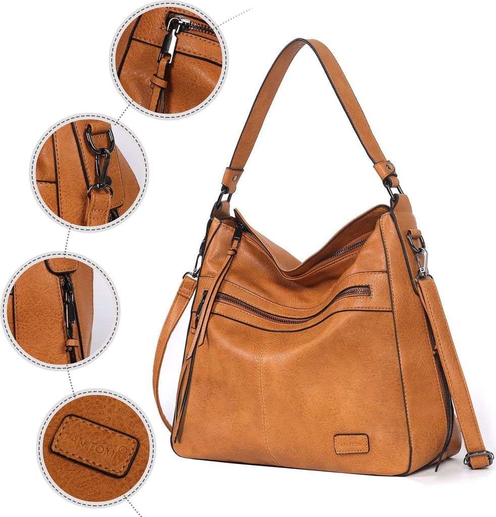 Mofut  Handtasche Schultertasche Damen Schultertasche Groß Produktbild 5