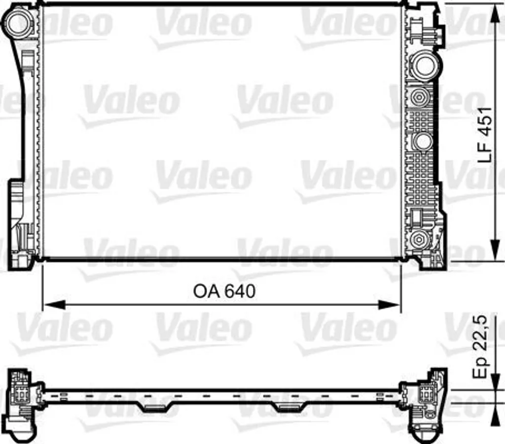 Radiateur pour Mercedes Classe C W205 et S205 pour remplacer une fuite