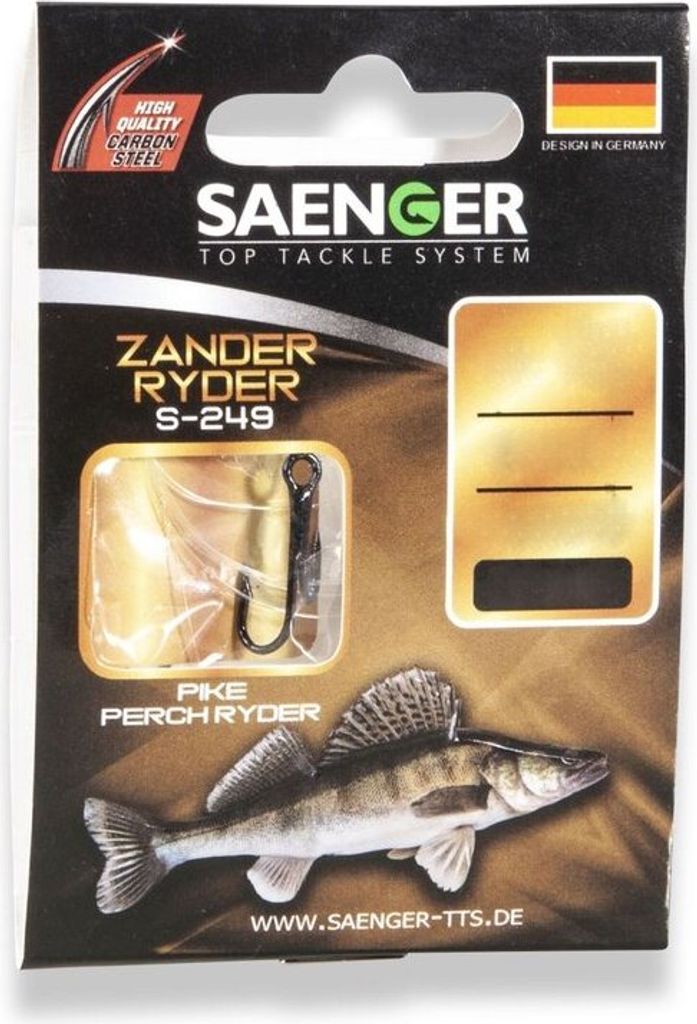 Saenger Zander Ryder S-249 Vorfachhaken 70cm #1 / 5Stk.