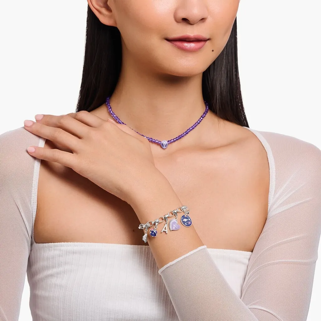 Thomas Sabo 2041-041-7 Saturno Argento 925 e Smalto Luminescente - 3