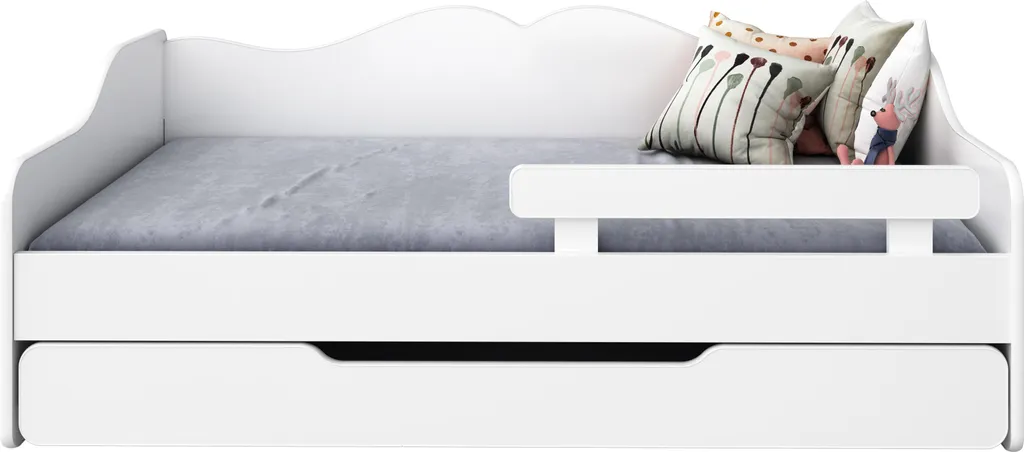 Lit à barreaux 140x70 BELLA blanc - Mobilier de chambre bébé évolutif