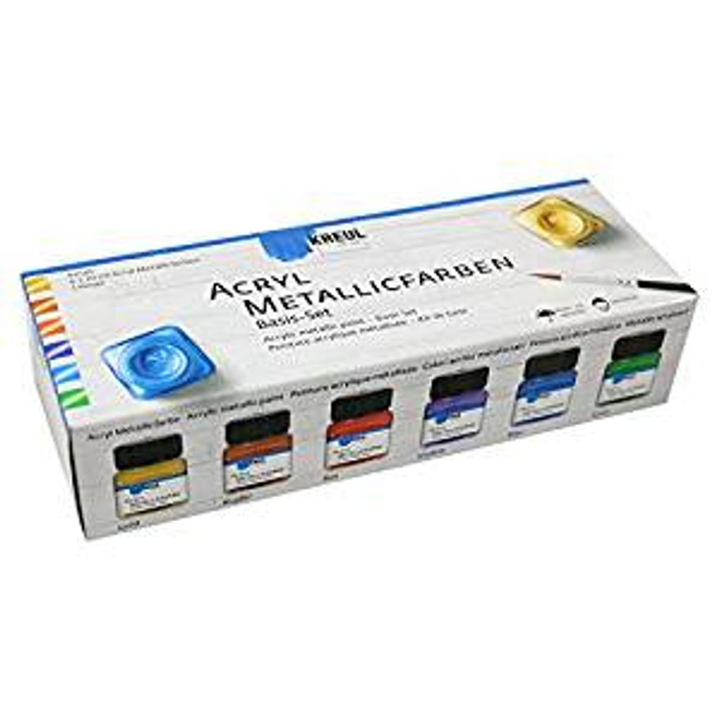 Colori acrilici metallizzati set base 6x20ml Immagine del prodotto 