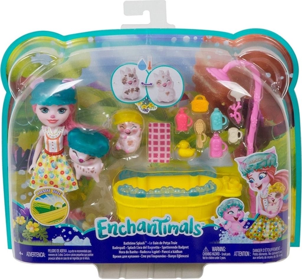 Coffret Enchantimals Sharlotte Écureuil - Figurine + Bonhommes De Neige + Accessoires - Jouet Enfant 3 Ans Et +