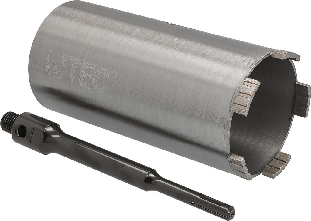 Diamantbohrkrone Ø 92 mm Nutzlänge 180 mm mit SDS+-Aufnahme 200 mm Segmenthöhe 10 mm Diamant Bohrkrone Trockenbohrkrone Kernbohrer Betonbohrkron...