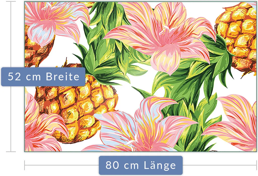 Paraschizzi Vetro 80x52 Fiori Colorati - Protezione Piano Cottura - 2