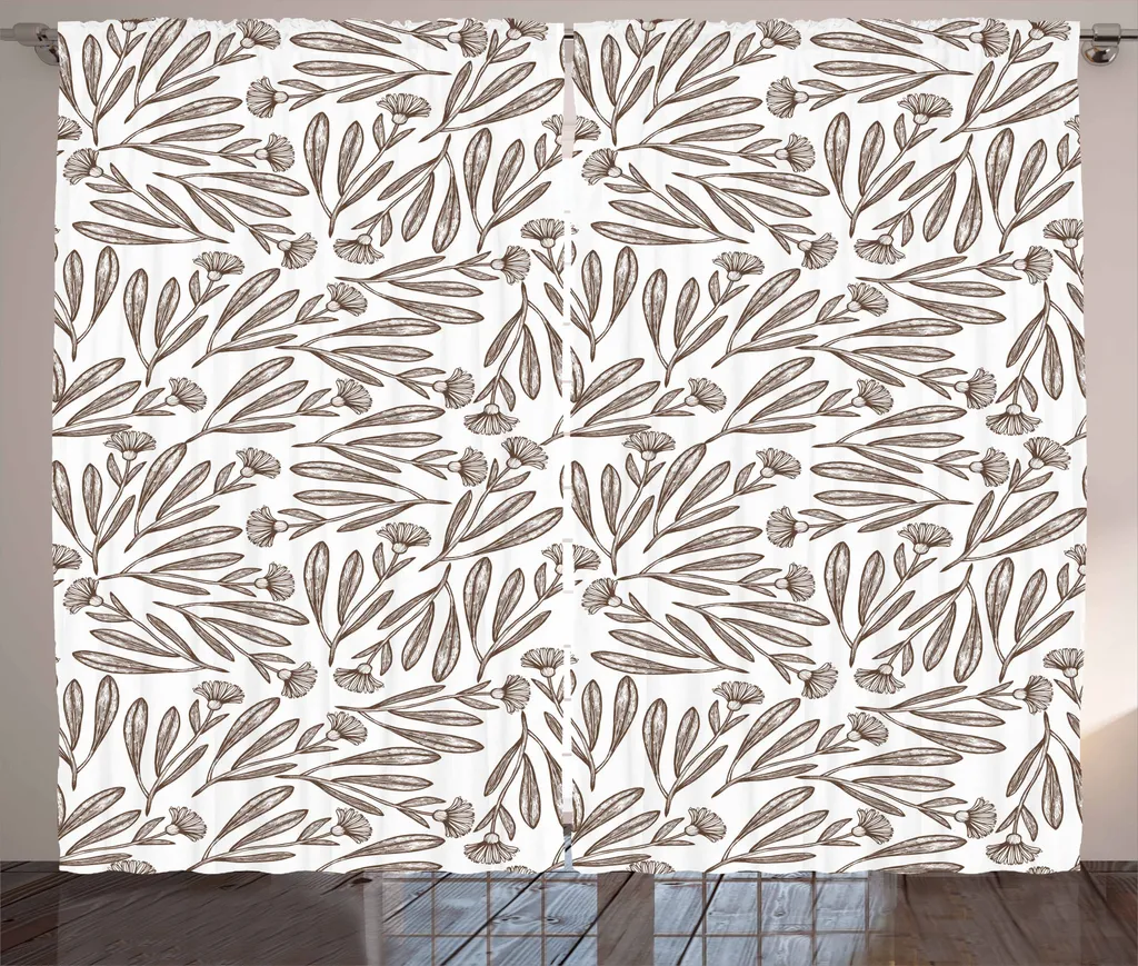 ABAKUHAUS Tenda Rustica Rami Calendula 280x175 cm Marrone Bianco