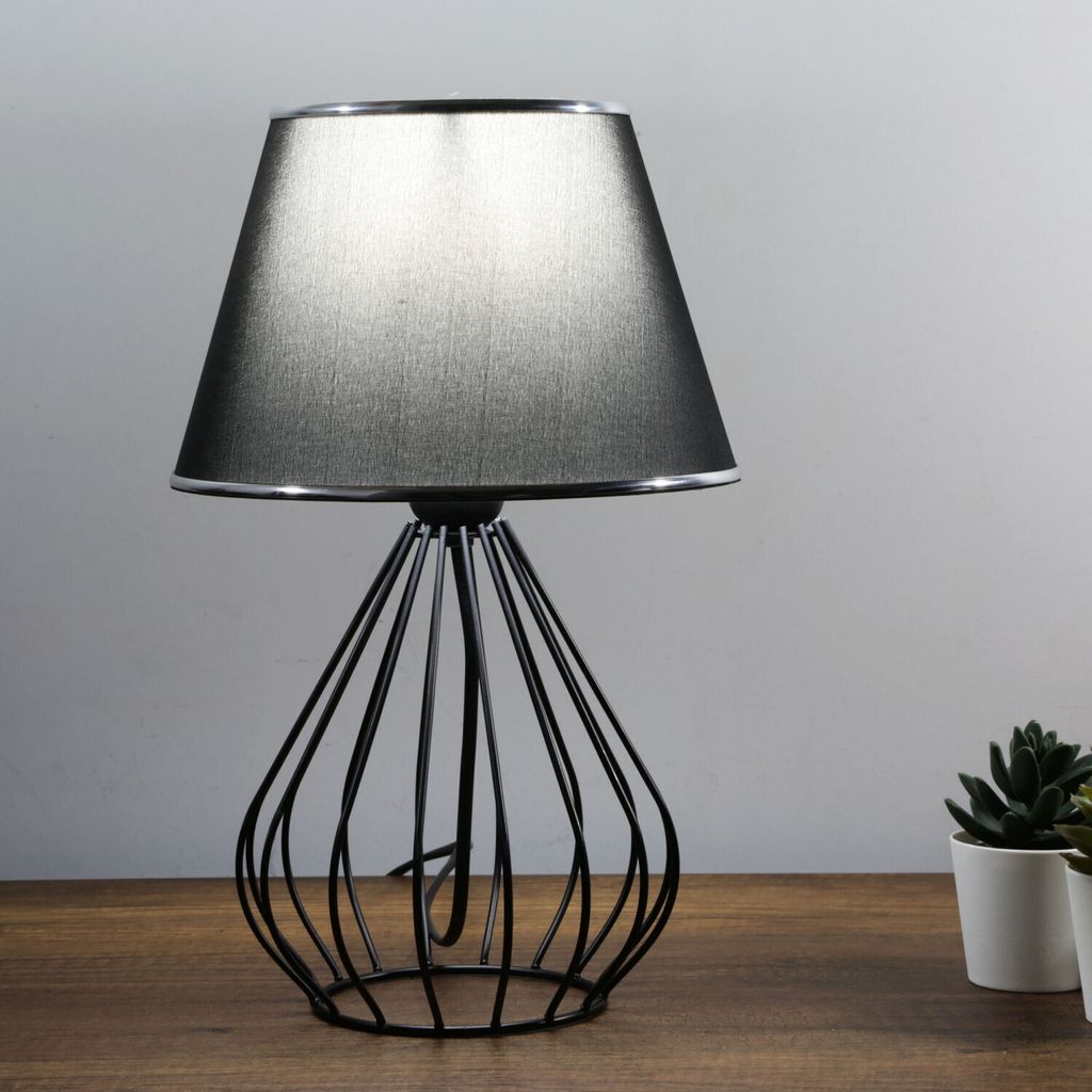 Opviq, AYD-3092, Tischleuchten, Schwarz, Metall, 22 x 14 x 36 cm