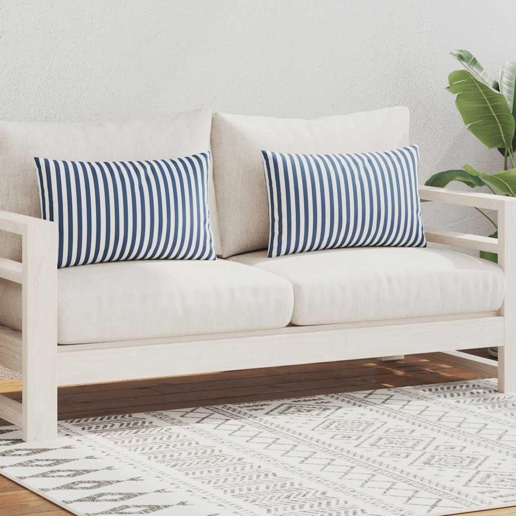 vidaXL Zahradní polštář 2 ks Vzor pruhů 60 x 40 cm Obrázek produktu 