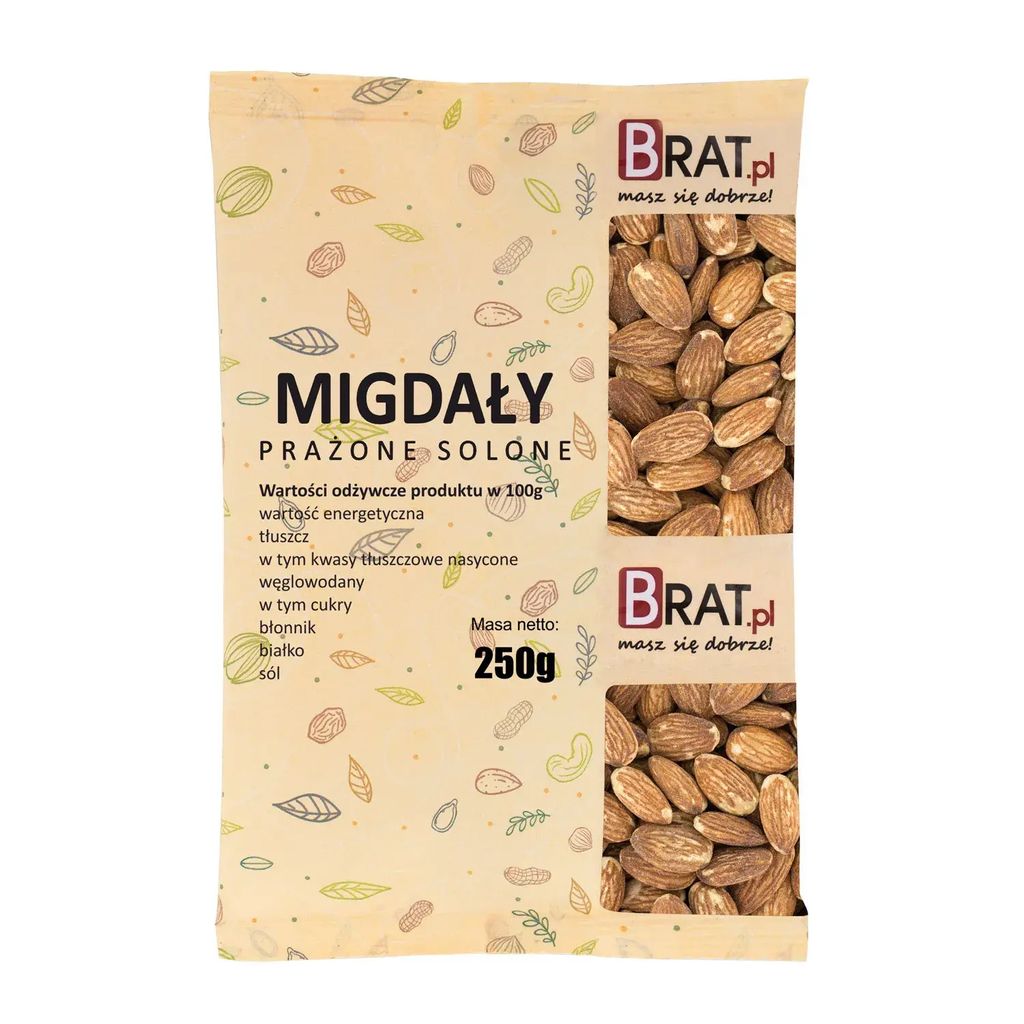 Pražené solené mandle 200g Brat.pl Obrázek produktu 