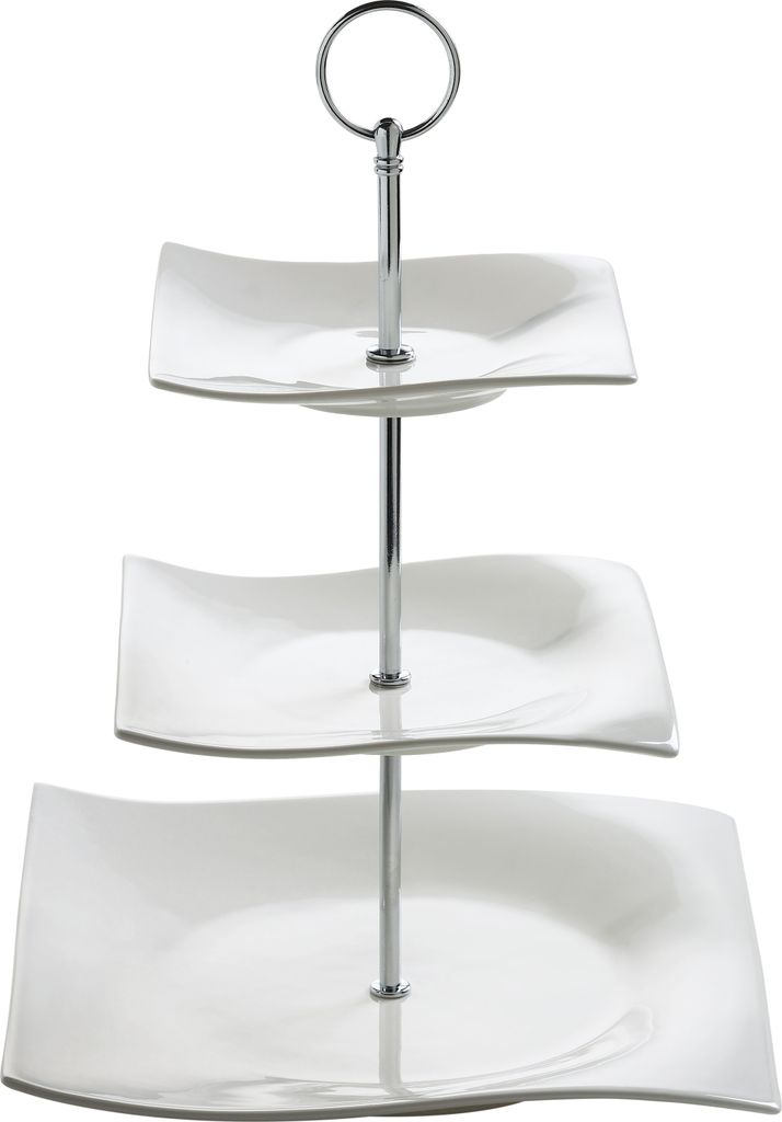 Maxwell & Williams Motion 3 Stufen Etagere GB, Torten-Ständer, Servierteller, Porzellan, RP11703