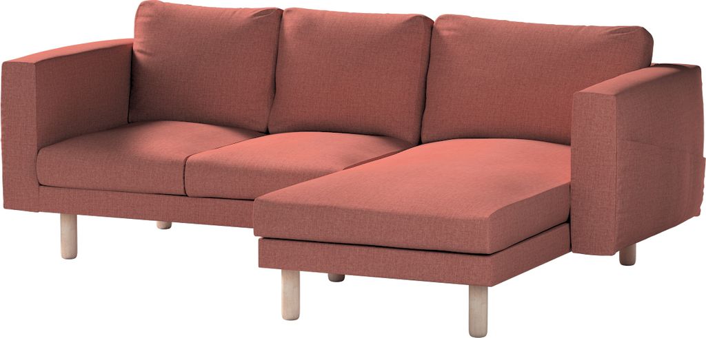 Dekoria Bezug für Norsborg 3-Sitzer Sofa mit Recamiere, cognac braun, Norsborg Bezug für 3-Sitzer Sofa mit Recamiere