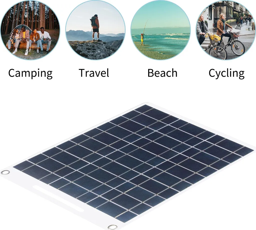 Chargeur solaire portable 13W et double USB pour batterie de téléphone