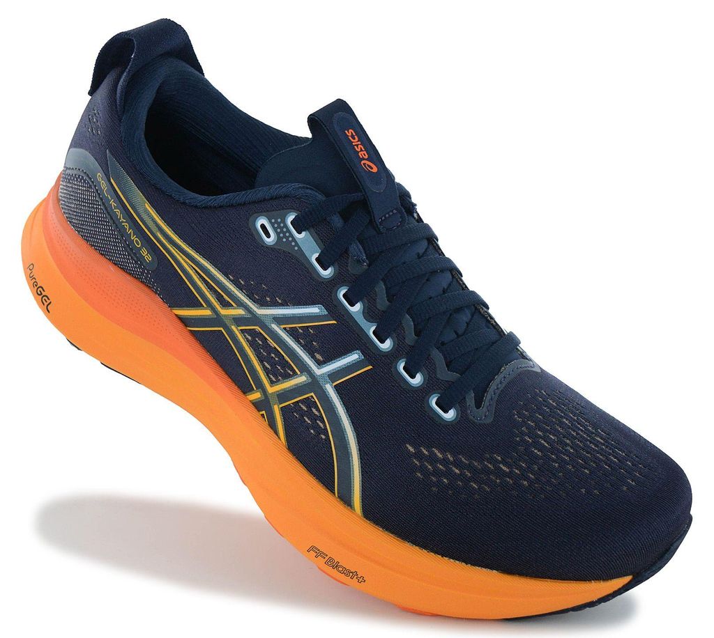 Asics GEL-KAYANO 32 - Herren Laufschuhe Running Schuhe Blau 1011C301-400 , EU 46 UK 10.5
