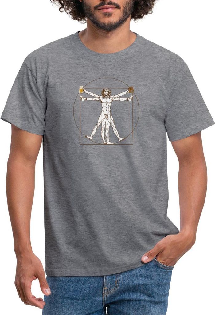 Spreadshirt Leonardo Bayern Volksfest Geschenkidee Bier Männer T-Shirt, XL, Graphit meliert