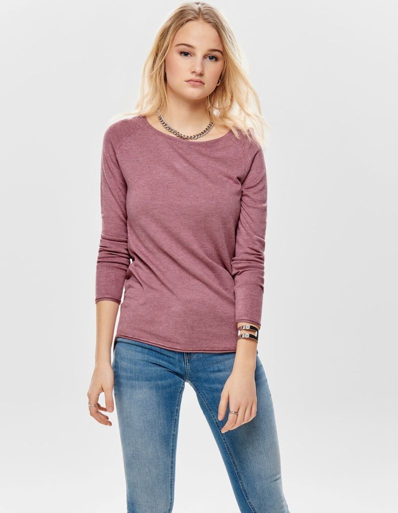 ONLY Langer Feinstrick Pullover Langarm Stretch Sweater