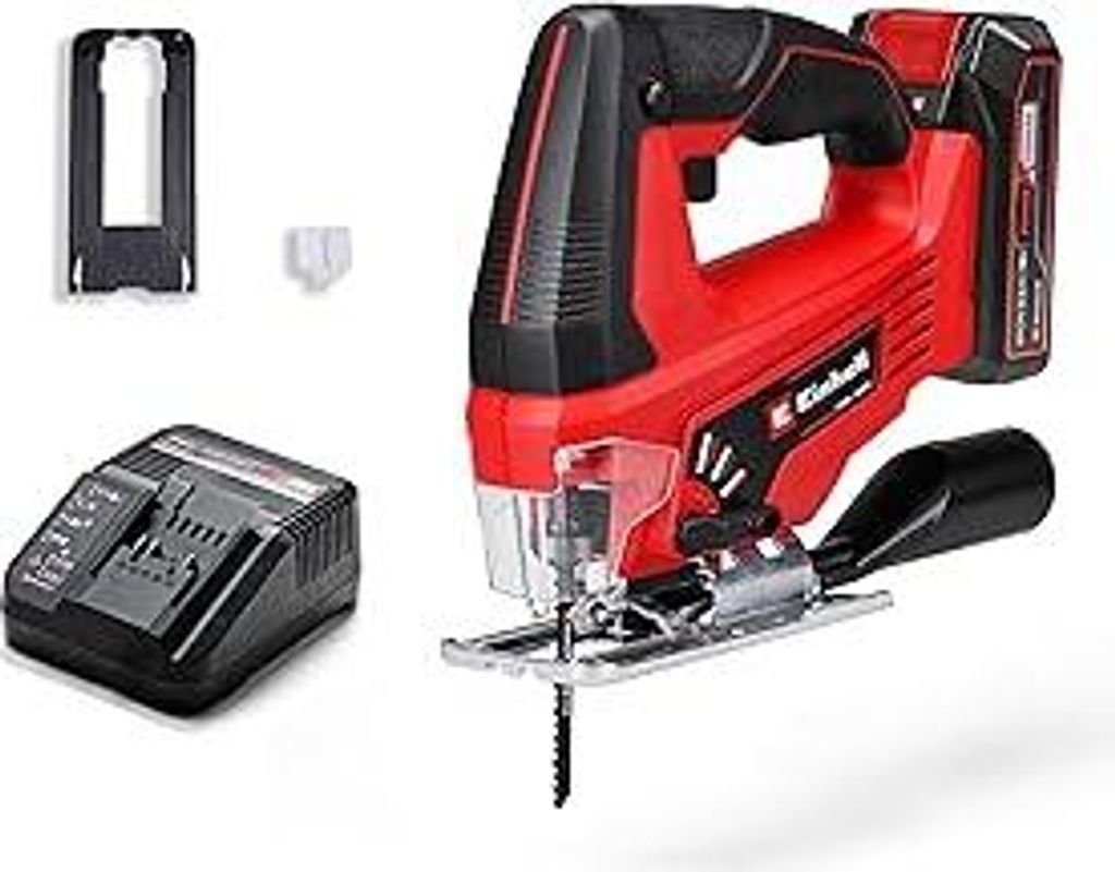 Einhell Akku-Stichsäge TC-JS 18/70 Li (1x 2,5 Ah) Power X-Change (18 V, 70 mm Schnitttiefe, werkzeugloser Sägeblattwechsel, Absaugadapter, inkl. ...