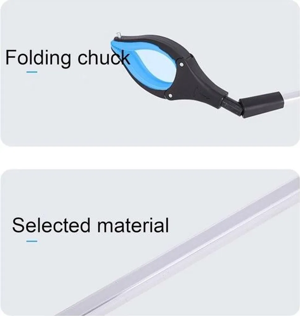 Ramasse-déchets télescopique de 109 cm avec griffe antidérapante bleu - 6