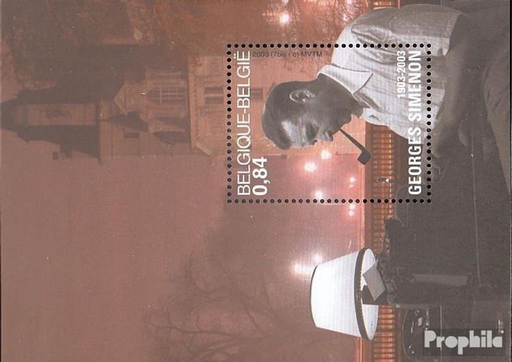 Briefmarken Belgien 2003 Mi Block89 (kompl.Ausg.) postfrisch Simenon