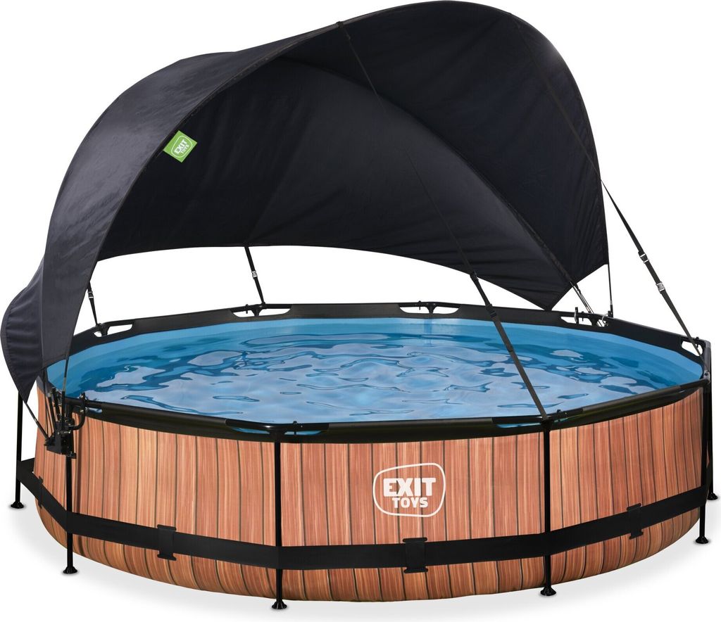 Piscina fuori terra EXIT Wood con struttura in legno, ø360, Immagine del prodotto 