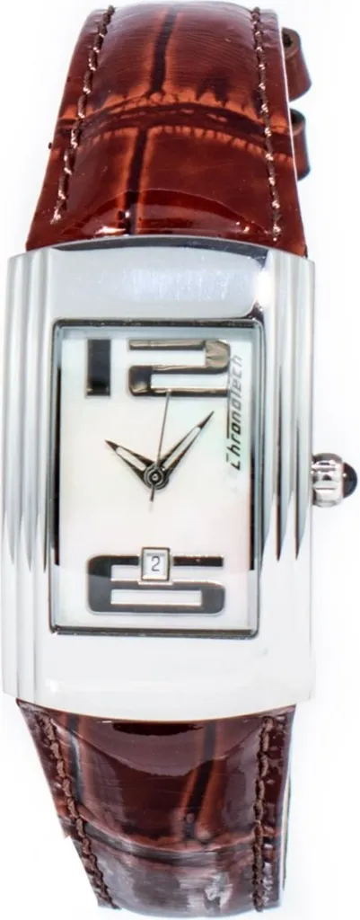 Chronotech CT7017L-03 Orologio Donna Ø 25mm Pelle Marrone e Acciaio