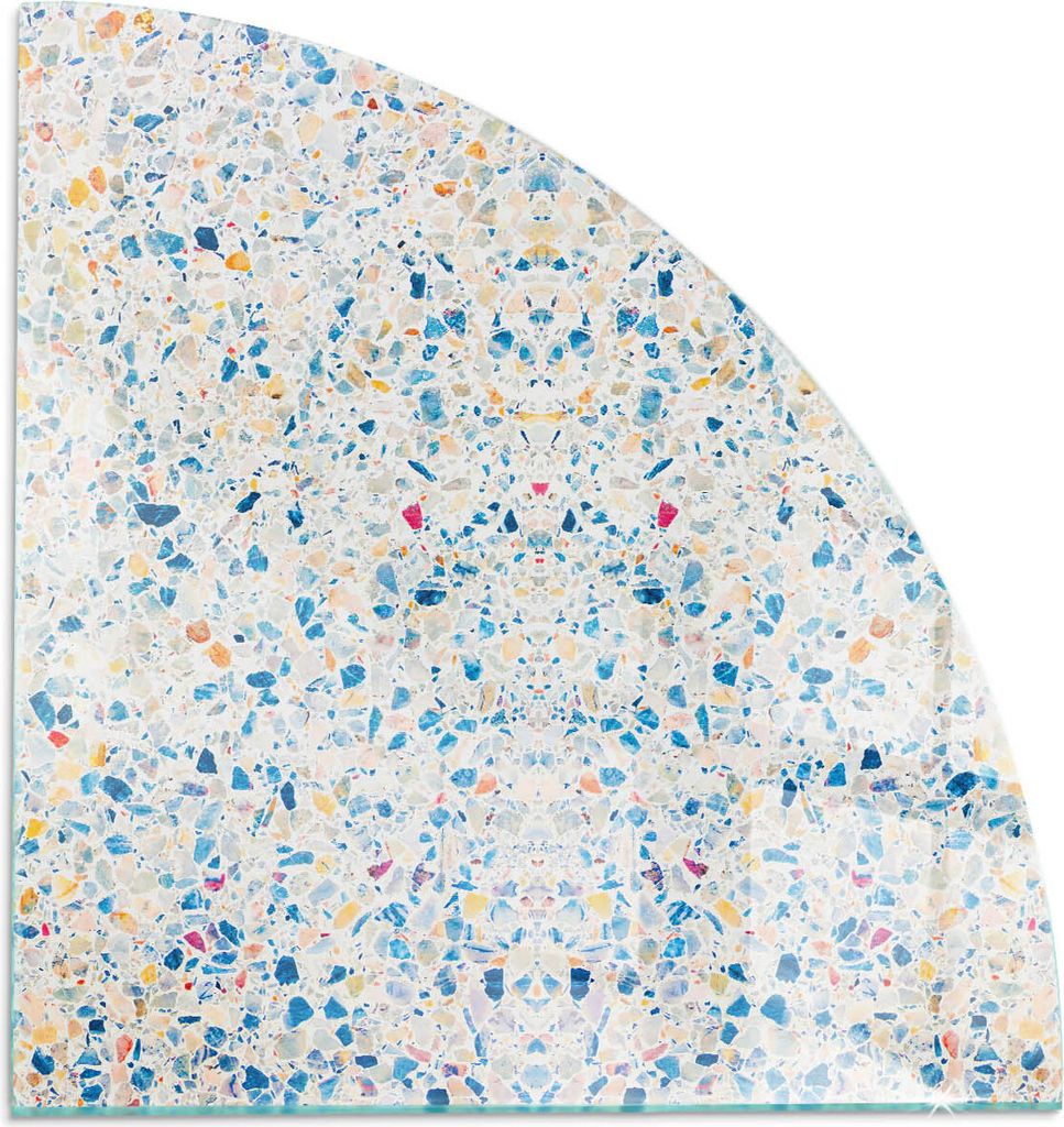 Abstraktes Texturmuster – Glasbodenplatte für – Kaminofen – Kaminplatte Glas – Schutzglas – Funkenschutzplatte –Glasbodenplatte Feuerf...
