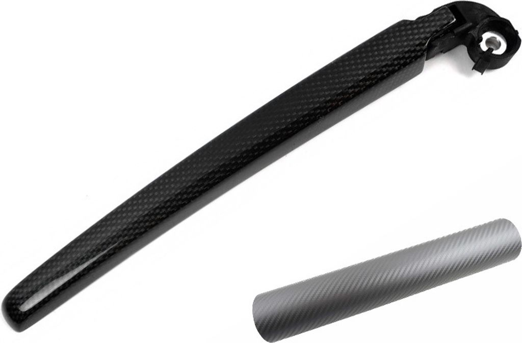 Heckwischer Frontwischer Scheibenwischer Arm Design Folie Set in Carbon Grau