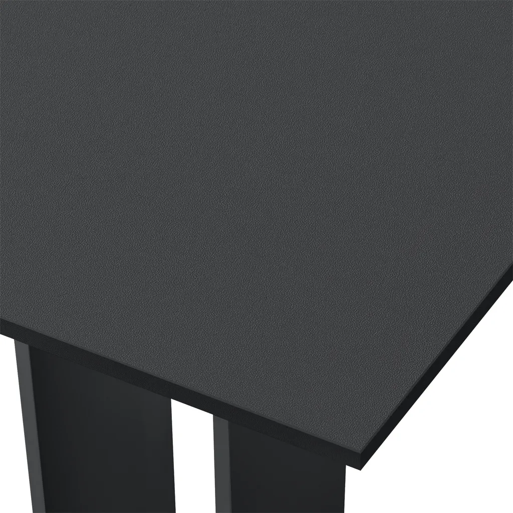 Table gain de place grise pour studio 65 cm à colonne centrale stable