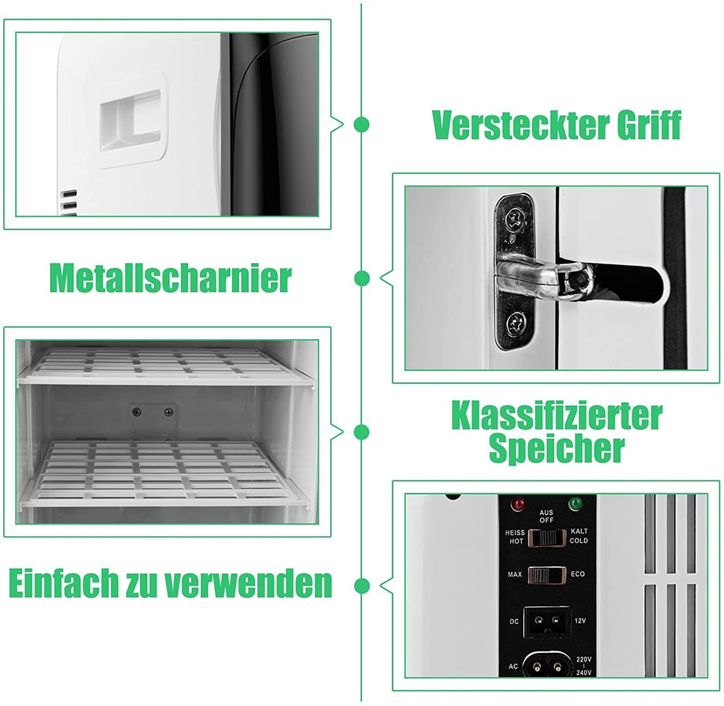 MSW Elektrische Kühlbox Auto-Kühlschrank/gefrierschrank - 12/24 V