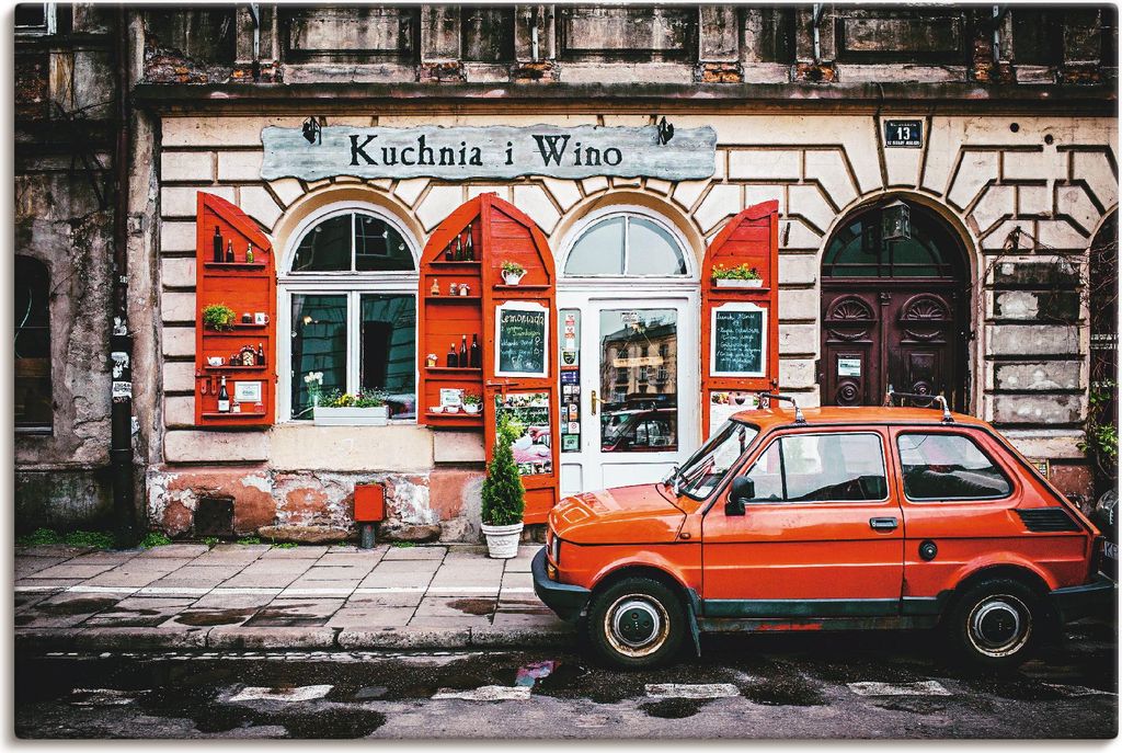 ARTland Leinwandbild Kuchnia i Wino in Kraków Größe: 120x80 cm