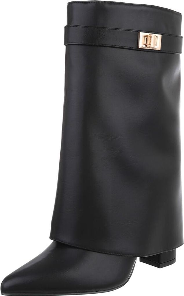 Ital-Design Damen Stiefel Leicht gefüttert Lederoptik High-Heel Stiefel 90169676 Schwarz Gr. 36