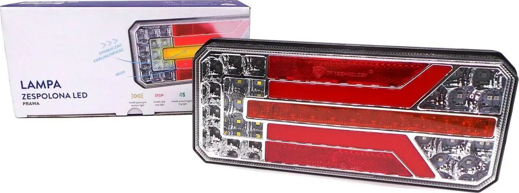 Lampe combinée à LED direction dynamique L+R 12-24V pour remorque