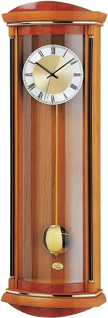 AMS 7080/9 Pendeluhr, Quarzwerk, Kirschbaum