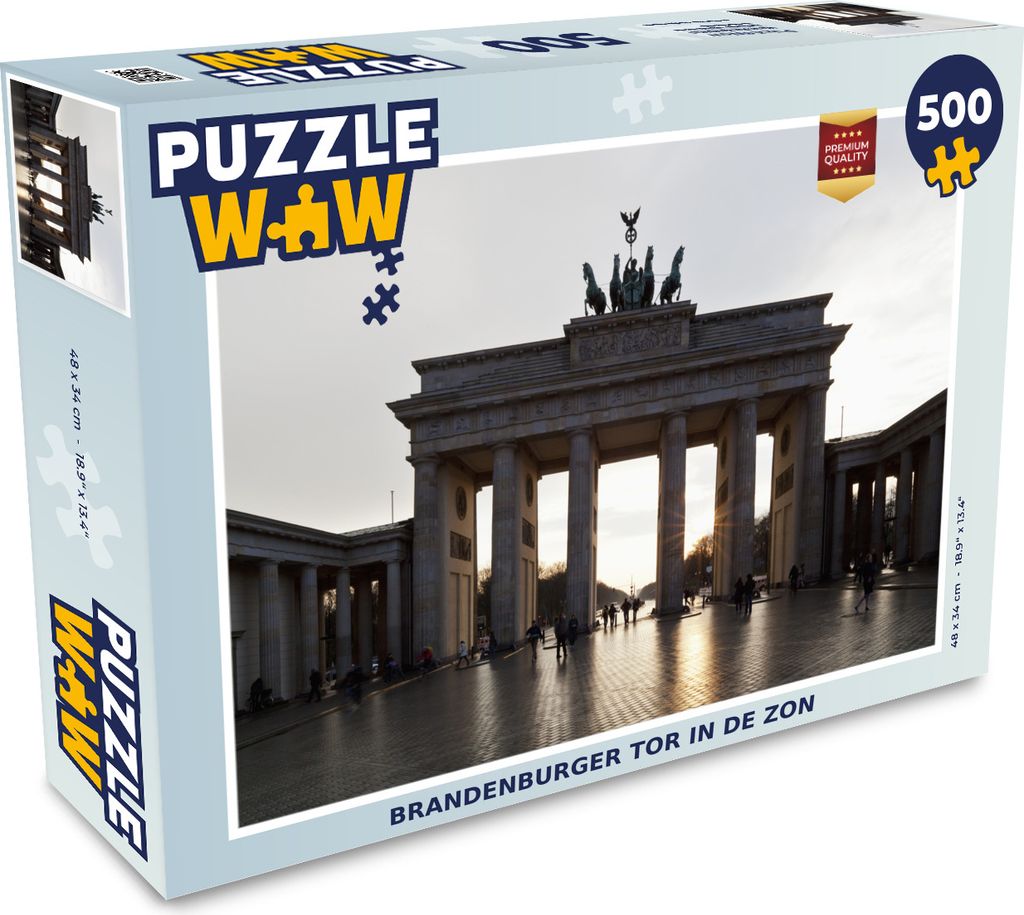 MuchoWow Puzzle 500 Teile Brandenburger Tor in der Sonne - 500 Teile - Kinder - Selberbauen - Puzzlespiele