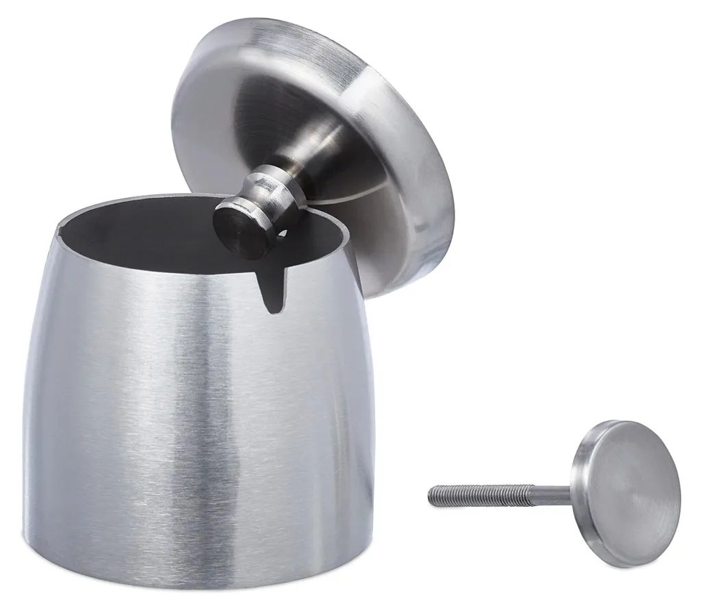 Cendrier pour terrasse et balcon avec couvercle - Pack de 2 indispensables - 6