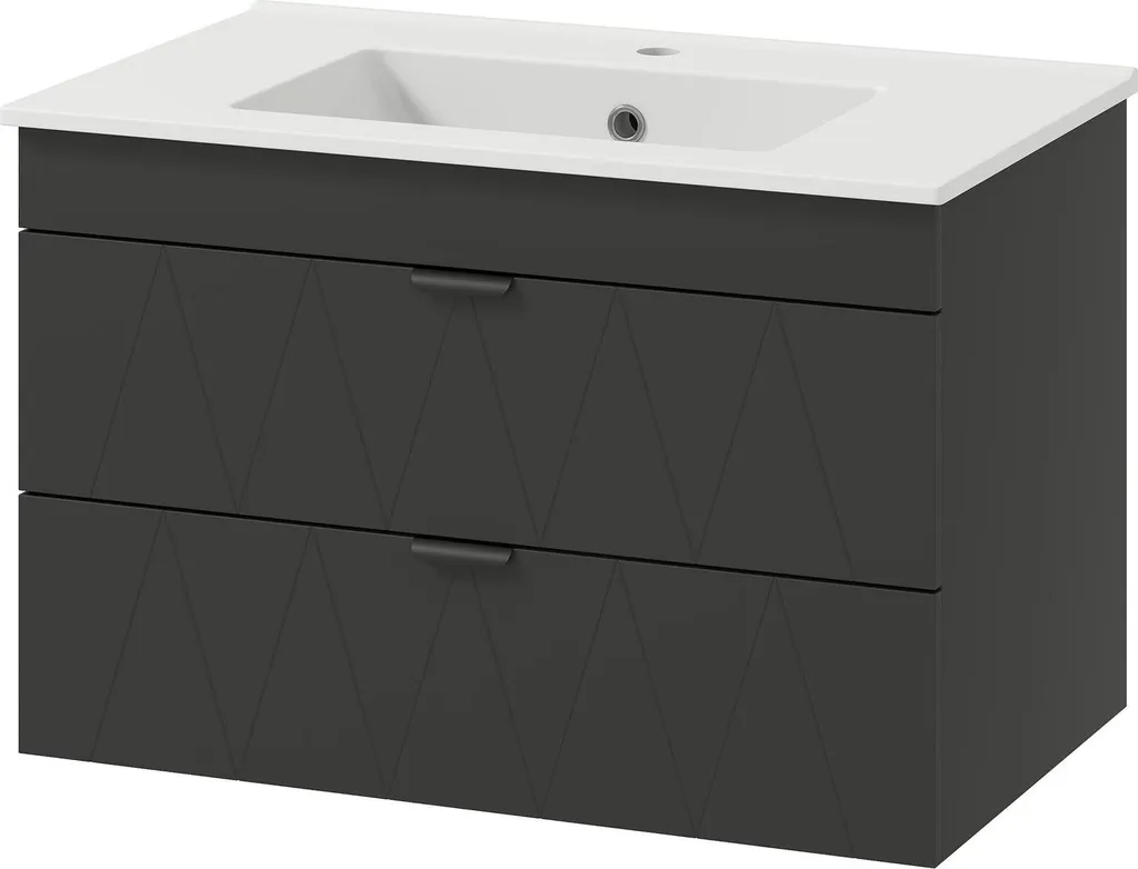 Meuble sous-vasque mural noir : gagnez de la place avec style et confort