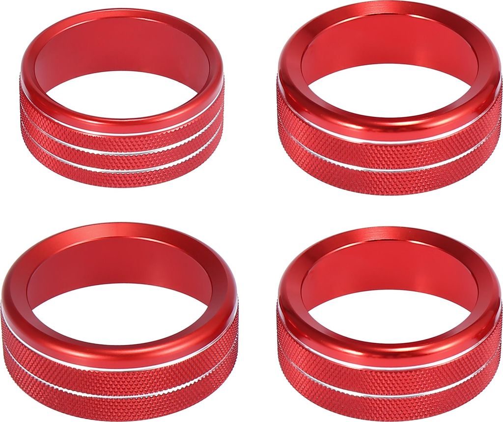 Auto Klimaanlage Scheinwerfer Lautstärke Tune Knopf Ring Trimmen Rot