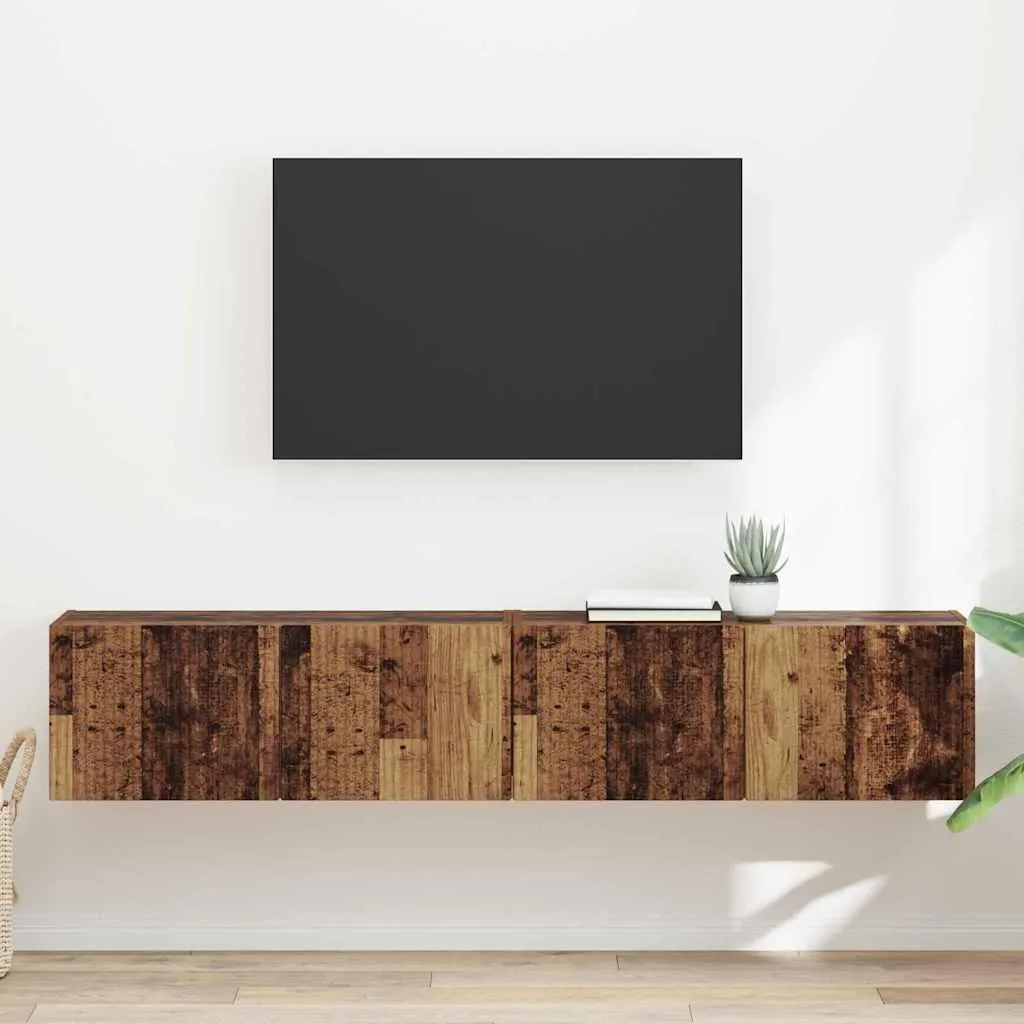 Maison Exclusive - Mobile TV 2 pezzi legno antico 60 x 31 x 29,5 cm materiale ligneo